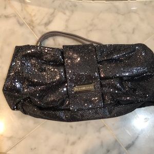 Victoria’s Secret black glitter clutch, never used